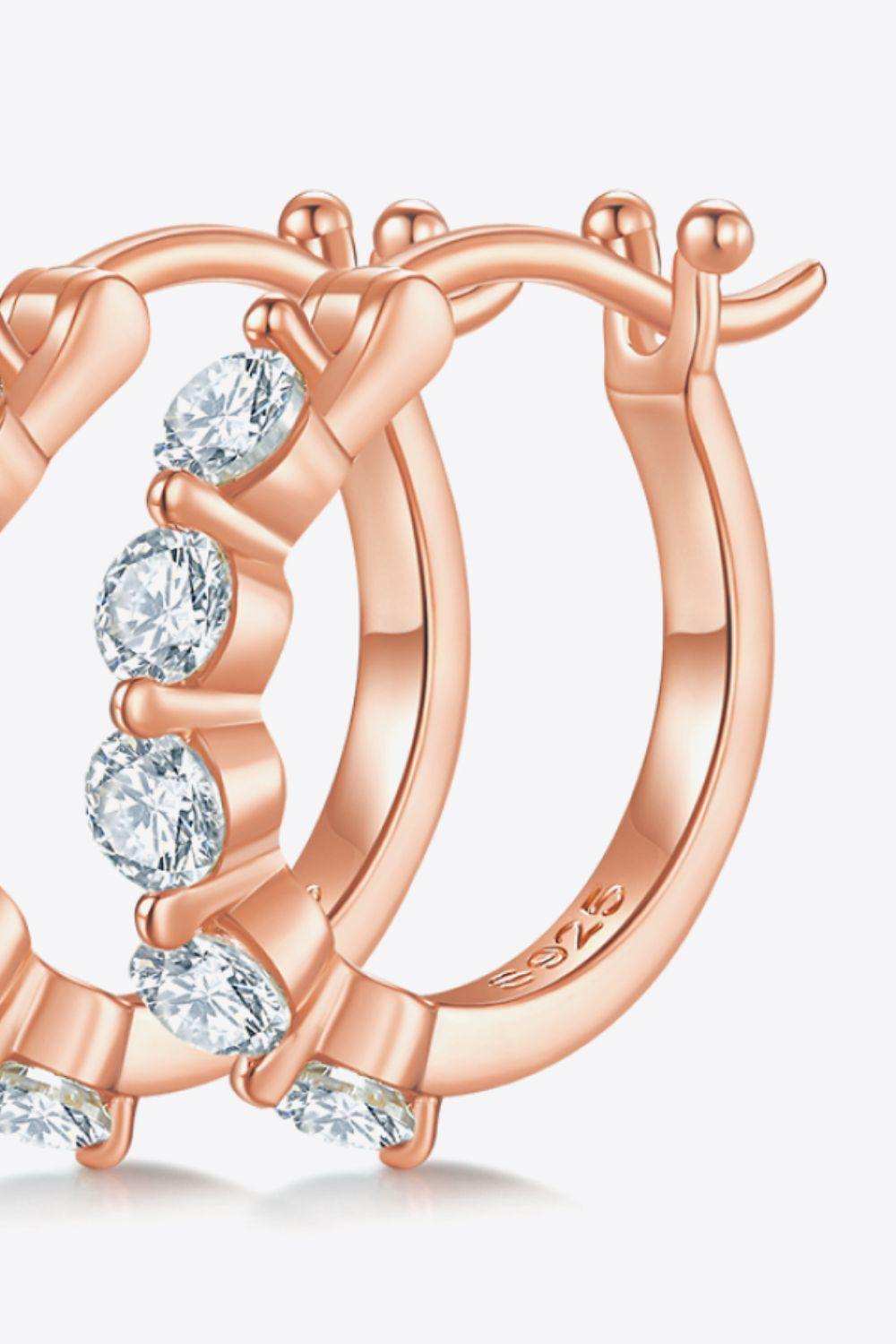 1 Carat Moissanite 925 Sterling Silver Earrings - Trendsi - Flyclothing LLC