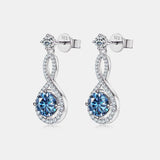 1 Carat Moissanite 925 Sterling Silver Earrings - Trendsi - Flyclothing LLC