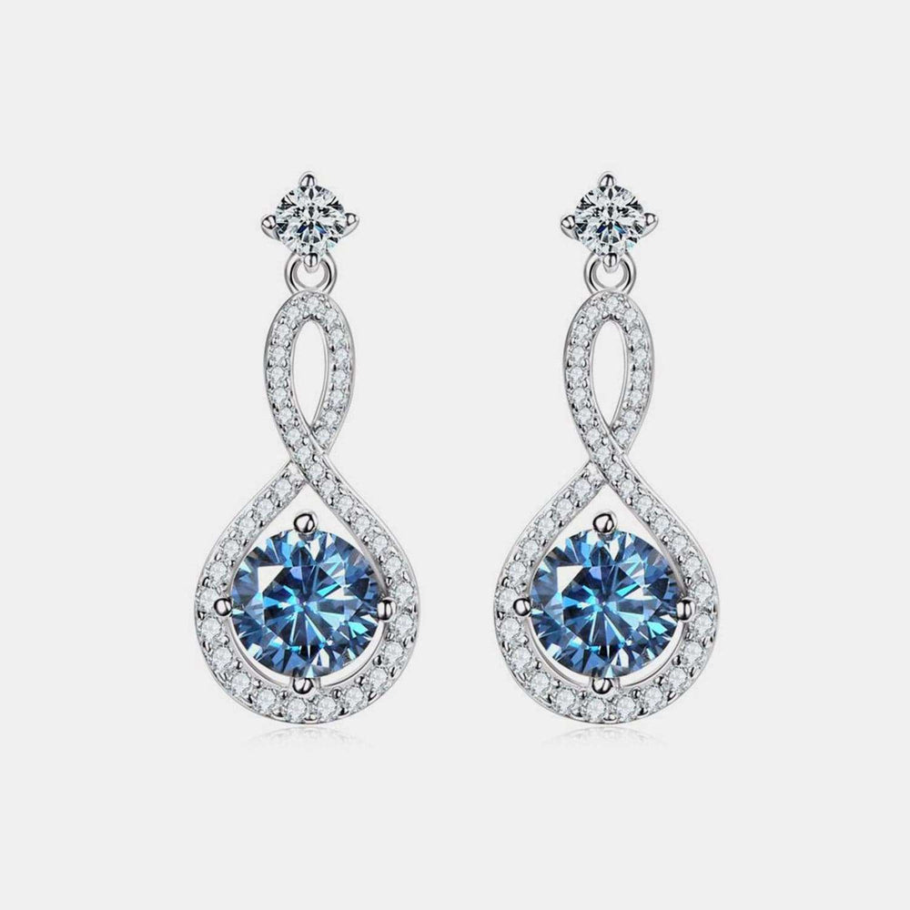 1 Carat Moissanite 925 Sterling Silver Earrings - Trendsi - Flyclothing LLC