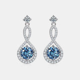 1 Carat Moissanite 925 Sterling Silver Earrings - Trendsi - Flyclothing LLC