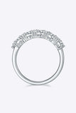 1 Carat Moissanite 925 Sterling Silver Half-Eternity Ring - Trendsi - Flyclothing LLC