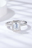 1 Carat Moissanite 925 Sterling Silver Halo Ring - Trendsi - Flyclothing LLC