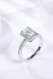 1 Carat Moissanite 925 Sterling Silver Halo Ring - Trendsi - Flyclothing LLC