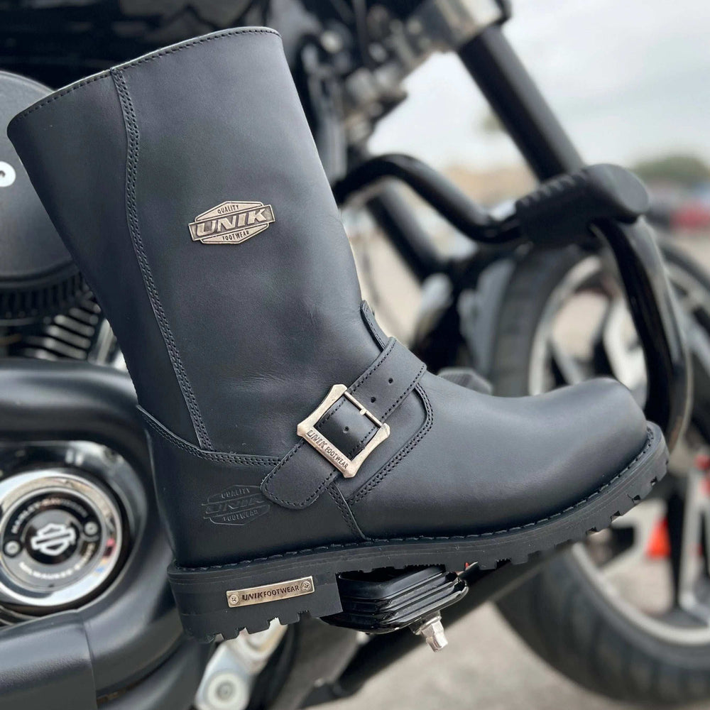 Engineer - Mens Motorcycle Biker Leather Boots - Unik Just for Bikers - Flyclothing LLC