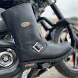 Engineer - Mens Motorcycle Biker Leather Boots - Unik Just for Bikers - Flyclothing LLC