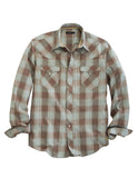 Tin Haul Mens Long Sleeve Snap Sand Check Dobby Western Shirt - TIN HAUL - Flyclothing LLC