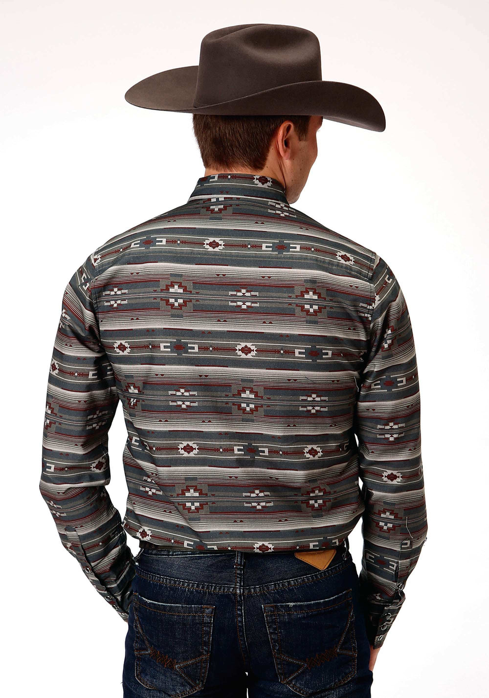 Tin Haul Mens Long Sleeve Snap Aztec Serape Western Shirt - Tin Haul - Flyclothing LLC