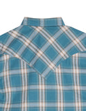 Mens Short Sleeve Snap Windowpane Dobby Western Shirt