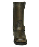 Brown Harness - Mens Motorcycle Biker Leather Boots