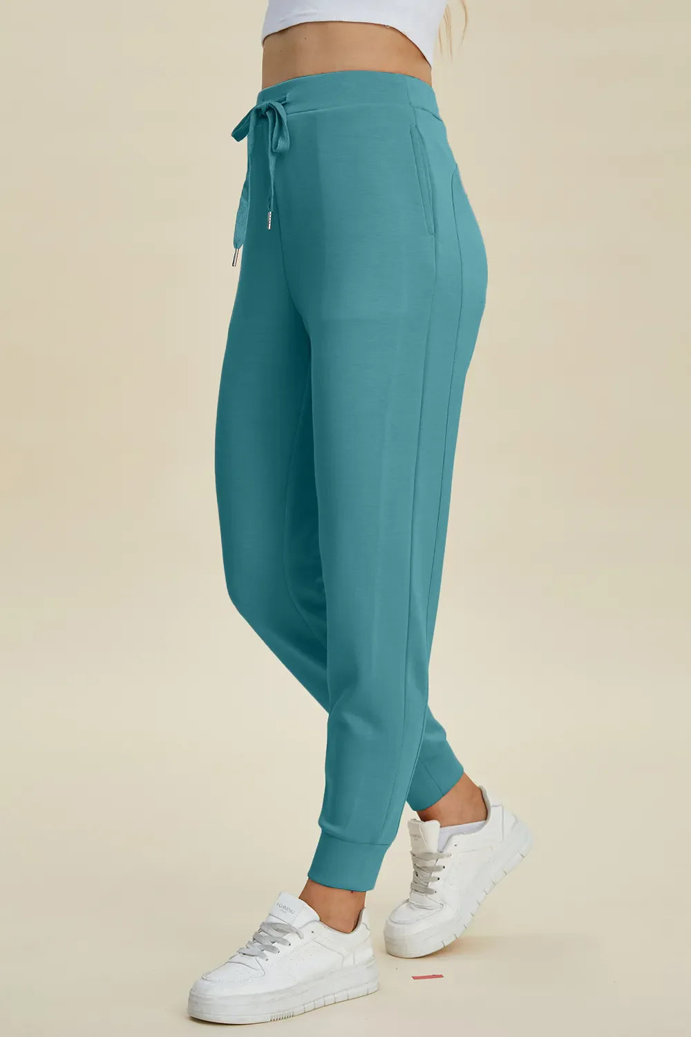 Basic Bae Full Size Air Scuba Drawstring High Waist Joggers - ShopBasicbae - Flyclothing LLC