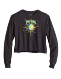 Tin Haul Womens Long Sleeve Tin Haul Night Sun Collide Screen Print T Shirt With Boyfriend Fit - TIN HAUL - Flyclothing LLC
