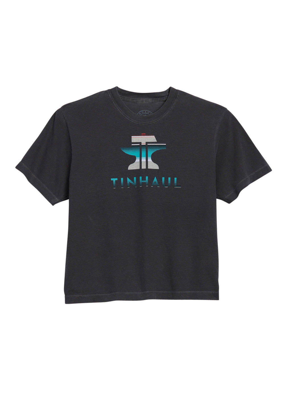 Womens Short Sleeve Pullovertin Haul Running Horses Collage On Bacr Western