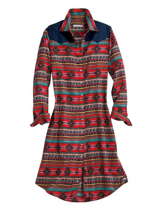 Tin Haul Womens Dash Aztec Print Long Sleeve Duster - Tin Haul - Flyclothing LLC