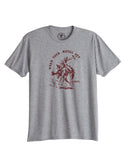 Tin Haul Unisex Short Sleeve Wear Your Metal Out Bronc Rider T Shirt With Triblend Premium Heather Grey - TIN HAUL - Flyclothing LLC