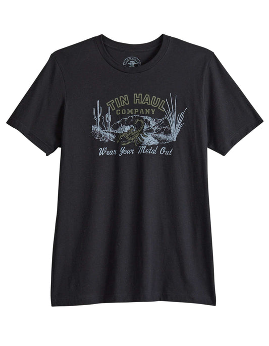Tin Haul Unisex Short Sleeve Tin Haul Wear Your Metal Scorpian T Shirt Black - TIN HAUL - Flyclothing LLC
