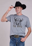 Tin Haul UNISEX STARRING BULL SCREEN PRINT SHORT SLEEVE PULLOVER WESTERN SHIRT - Tin Haul - Flyclothing LLC