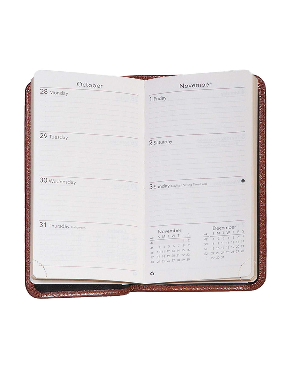 Scully Leather Italian Leather Mahogany Pocket Weekly Planner - Scully Leather - Flyclothing LLC