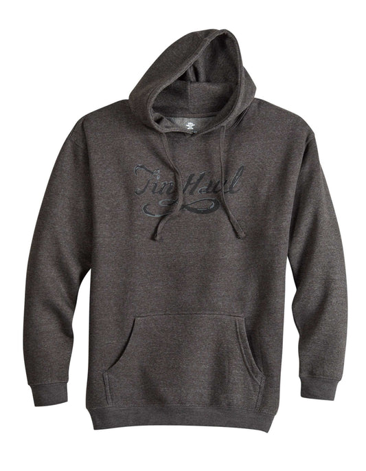 Tin Haul Mens Tin Haul Pullover Hoodie With Curly Script Dark Grey - TIN HAUL - Flyclothing LLC