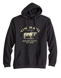 Tin Haul Menstin Haul Hoodie Western Supply Bull Standing Black - TIN HAUL - Flyclothing LLC