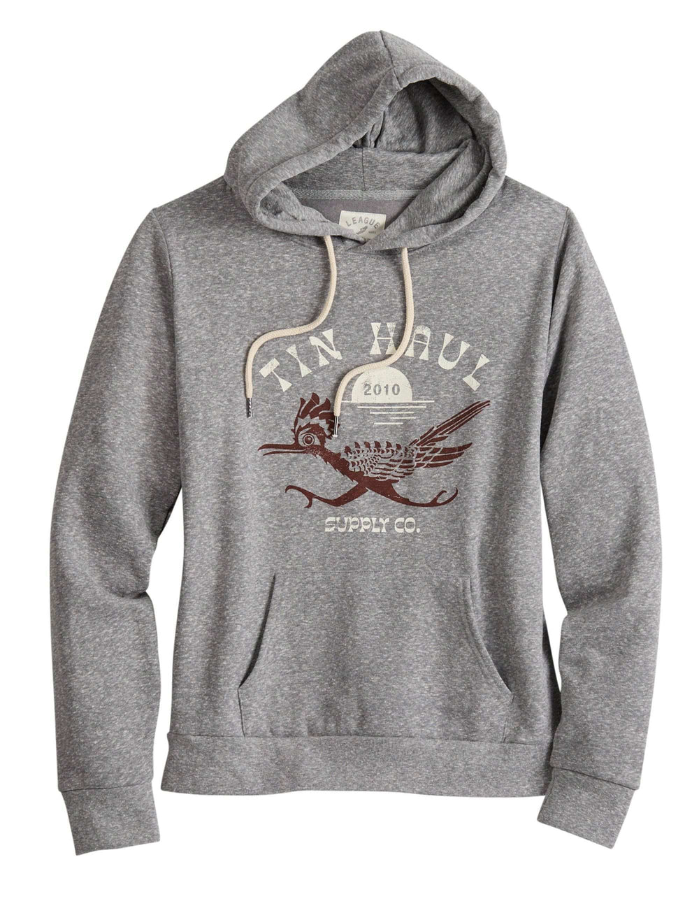 Tin Haul Womens Tin Haul Pullover Hoodie Supply Road Runner Screen Print Triblend Fleece - TIN HAUL - Flyclothing LLC