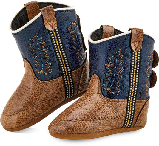 Old West Tan canyon crackle foot blue crackle shaft Poppet - Old West - Flyclothing LLC