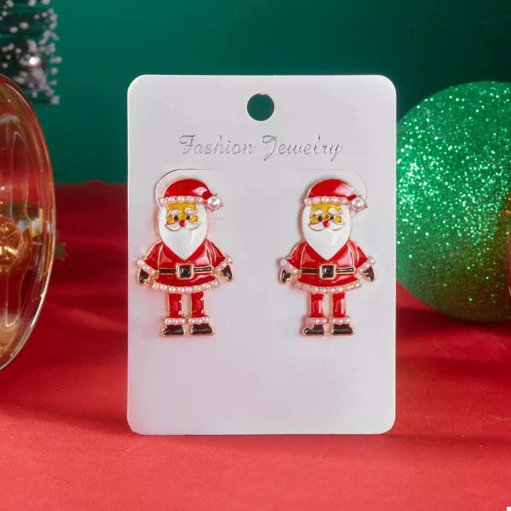 Christmas Santa Claus Stud Earrings - Trendsi - Flyclothing LLC