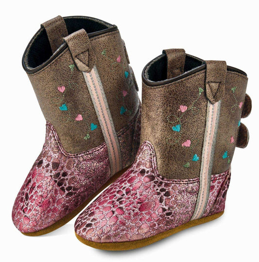 Old West Pink Hearts Toddler Round Toe Boots - Old West - Flyclothing LLC