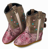 Old West Pink Hearts Toddler Round Toe Boots - Old West - Flyclothing LLC