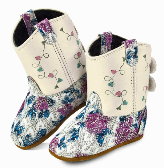 Old West Purple Flowers Toddler Round Toe Boots - Old West - Flyclothing LLC