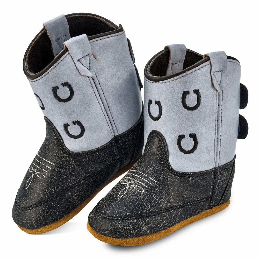 Old West Gray Horseshoe Toddler Round Toe Boots - Old West - Flyclothing LLC
