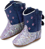 Old West Sparkling Purple Foot Blue Crackle Shaft Poppets - Old West - Flyclothing LLC