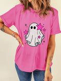 Ghost Graphic Halloween Round Neck T Shirt - Trendsi - Flyclothing LLC