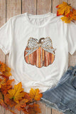 Full Size Pumpkin Round Neck Short Sleeve T-Shirt - Trendsi - Flyclothing LLC