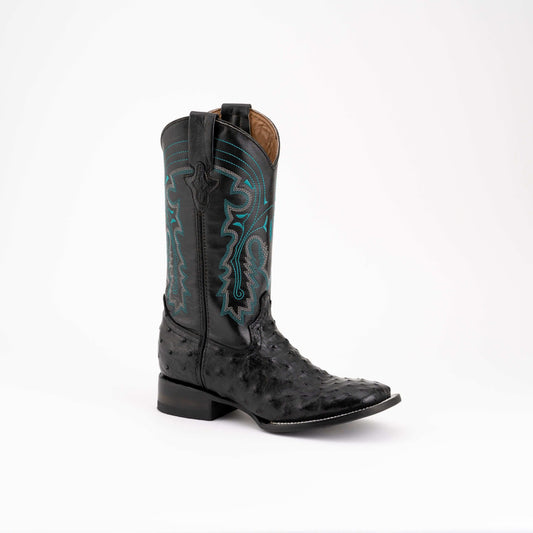Ferrini Colt Black Full Quill Ostrich Mens Boot - Ferrini USA - Flyclothing LLC
