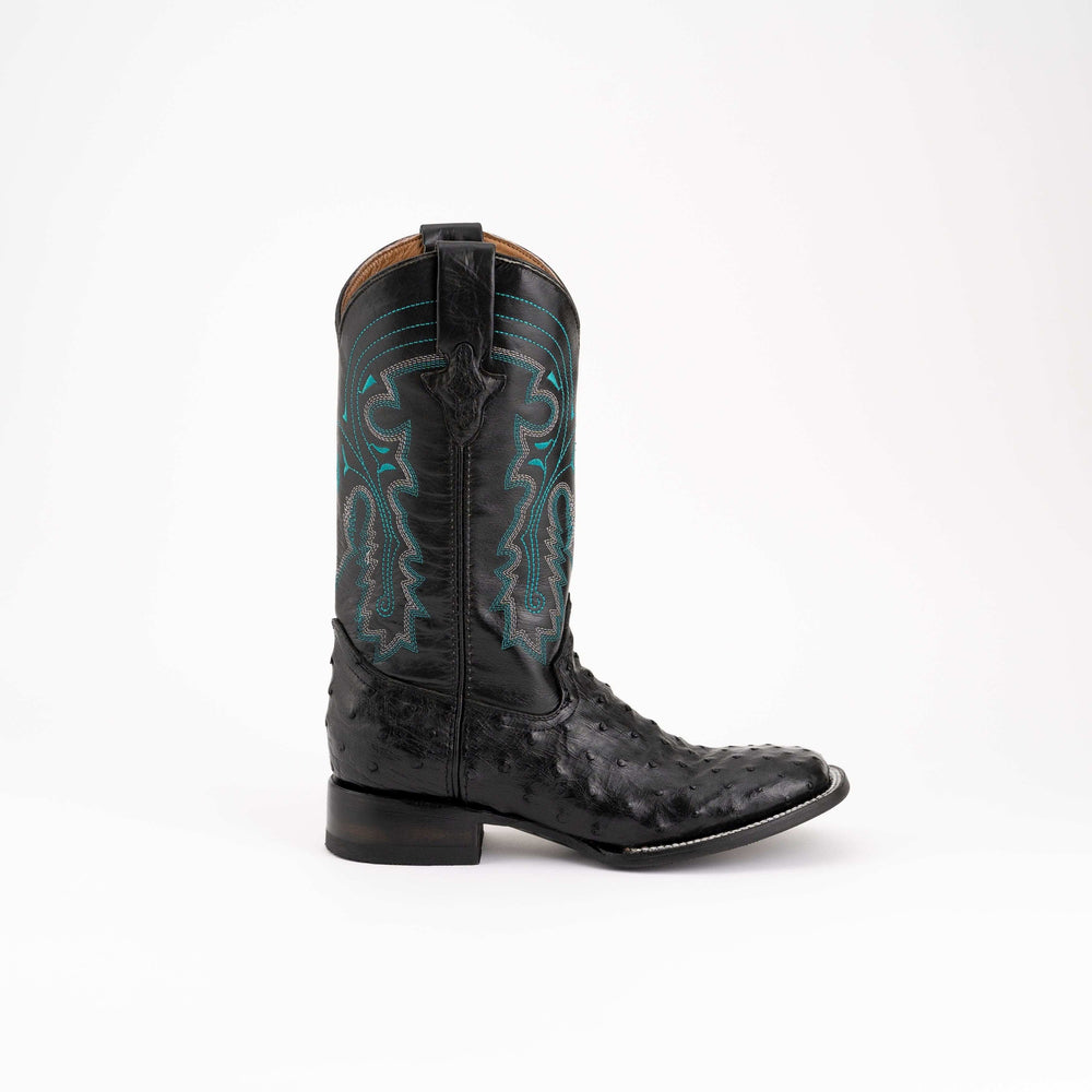 Ferrini Colt Black Full Quill Ostrich Mens Boot - Ferrini USA - Flyclothing LLC