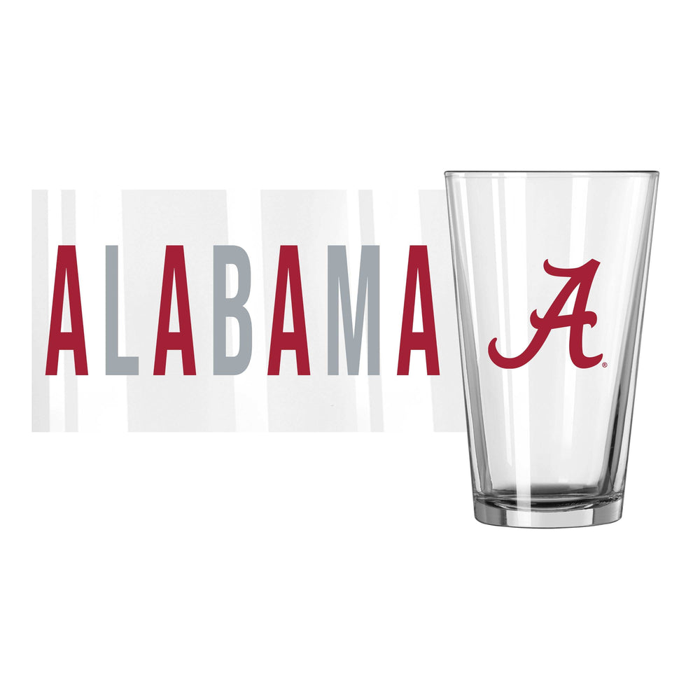 Alabama 16oz Overtime Pint Glass - Logo Brands - Flyclothing LLC