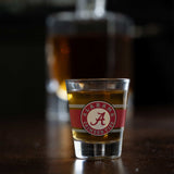 Alabama 2oz Stripe Shot Glass - Logo Brands - Flyclothing LLC