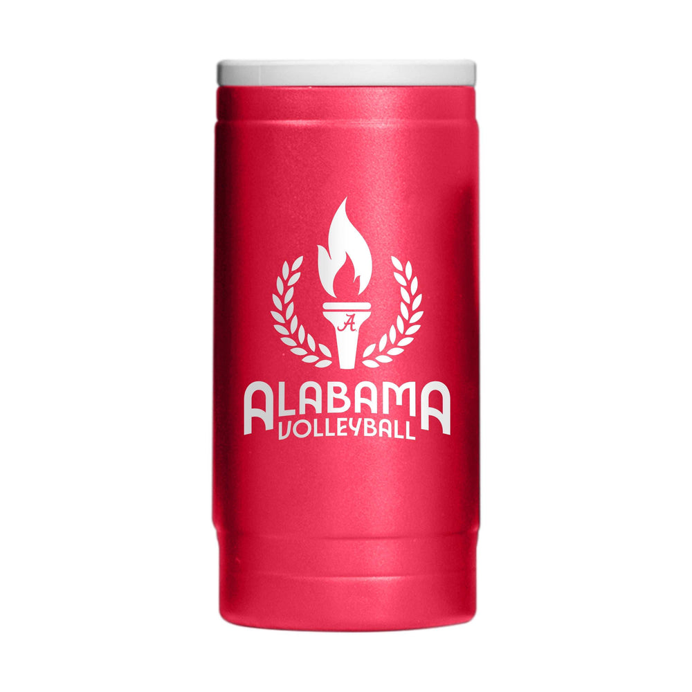 Alabama Volleyball 12oz Powdercoat SlimCan Coolie - Logo Brands - Flyclothing LLC