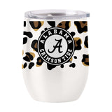 Alabama 16oz Neutral Leopard Stainless Curved Beverage - Logo Brands - Flyclothing LLC