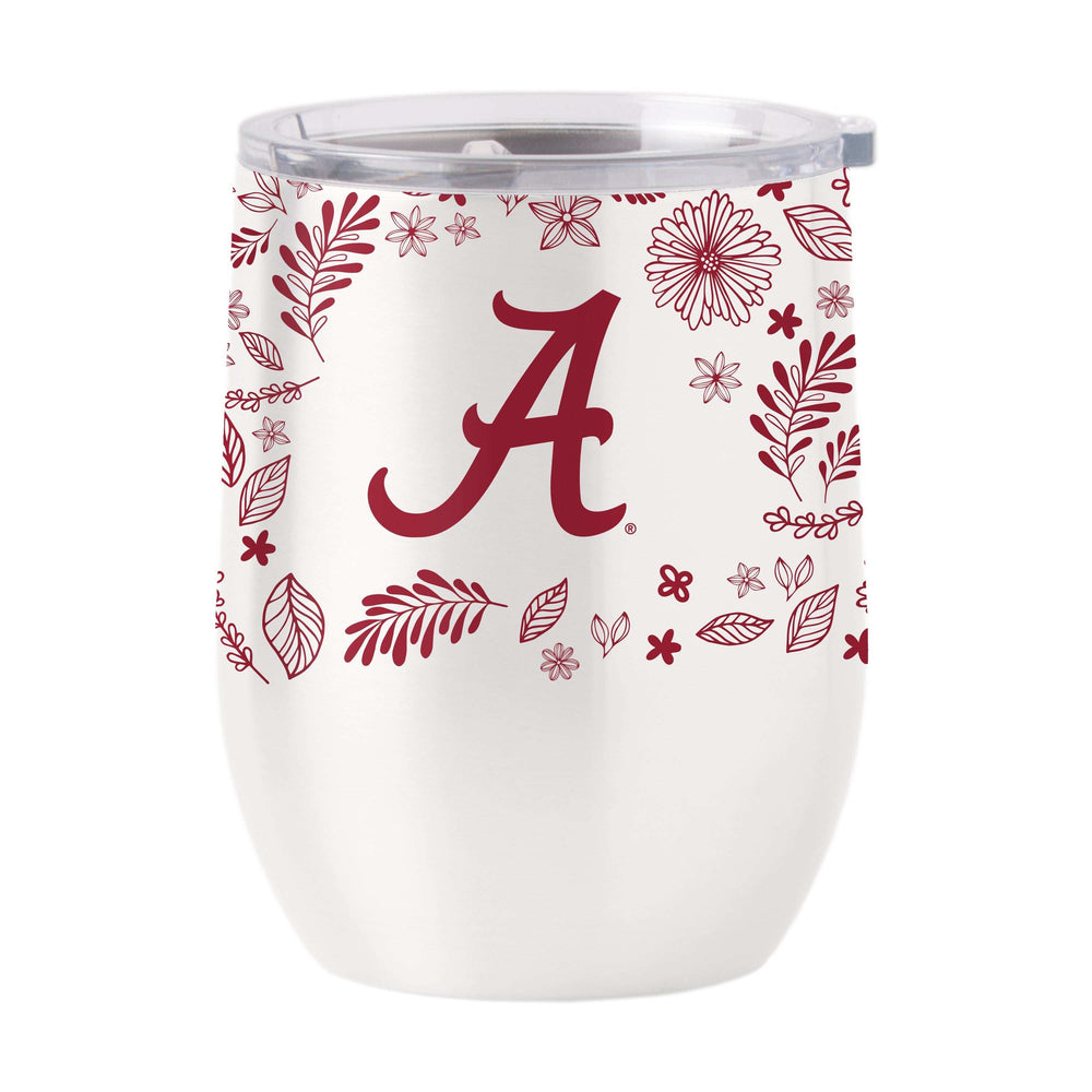 Alabama 16oz Botanical Stainless Curved Beverage - Logo Brands - Flyclothing LLC