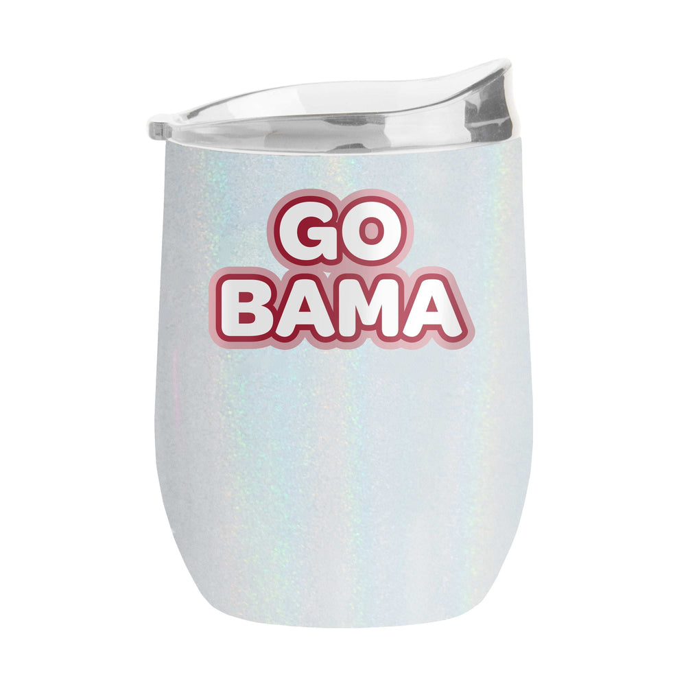 Alabama 16oz Bubble Iridescent Curved Tumbler - Logo Brands - Flyclothing LLC