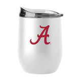 Alabama 16oz Swagger White Powder Coat Curved Beverage - Logo Brands - Flyclothing LLC