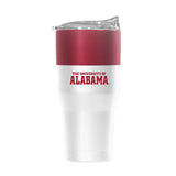 Alabama 30oz Colorblock White Powder Coat Tumbler - Logo Brands - Flyclothing LLC