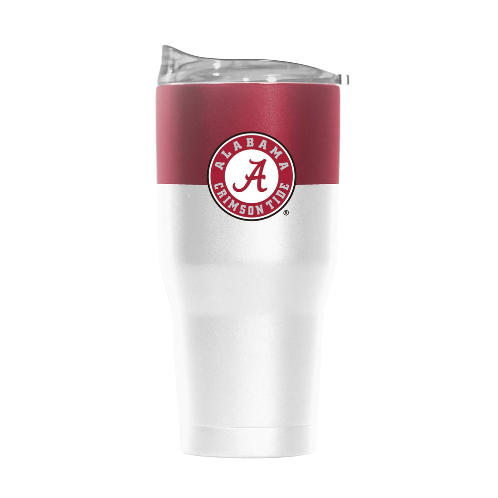 Alabama 30oz Colorblock White Powder Coat Tumbler - Logo Brands - Flyclothing LLC