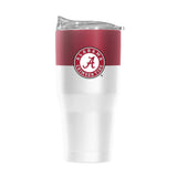 Alabama 30oz Colorblock White Powder Coat Tumbler - Logo Brands - Flyclothing LLC