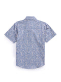 Boy's Ely Cattleman Short Sleeve Paisley Print Snap Shirt- Navy - Ely Cattleman - Flyclothing LLC