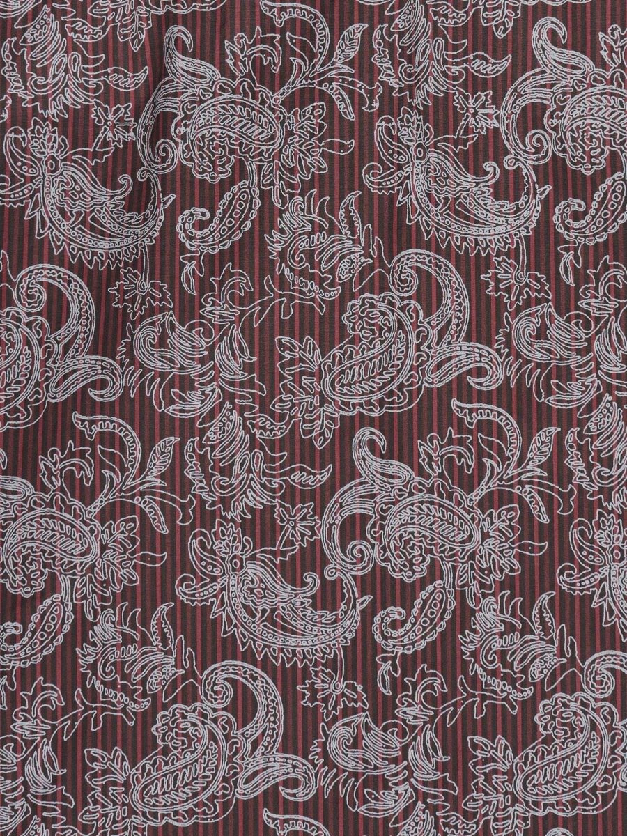 Boy's Ely Cattleman Long Sleeve Paisley Print Snap Shirt- Denim Blue & Burgundy - Ely Cattleman - Flyclothing LLC