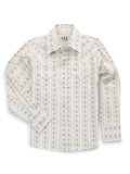 Boy's Ely Cattleman Long Sleeve Wallpaper Floral Print Snap Shirt-Ecru - Ely Cattleman - Flyclothing LLC