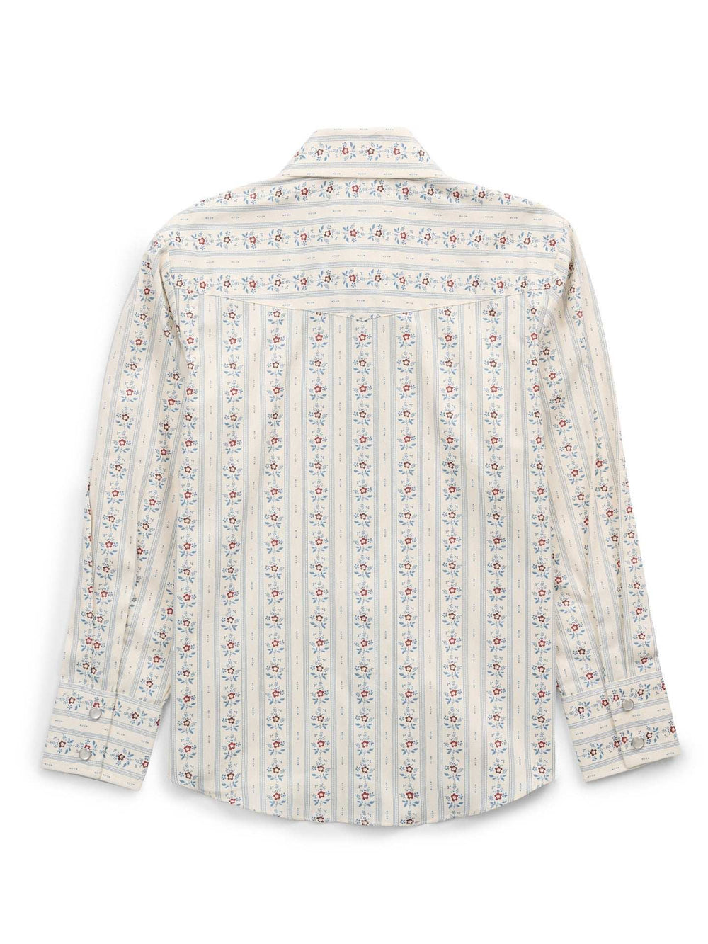 Boy's Ely Cattleman Long Sleeve Wallpaper Floral Print Snap Shirt-Ecru - Ely Cattleman - Flyclothing LLC