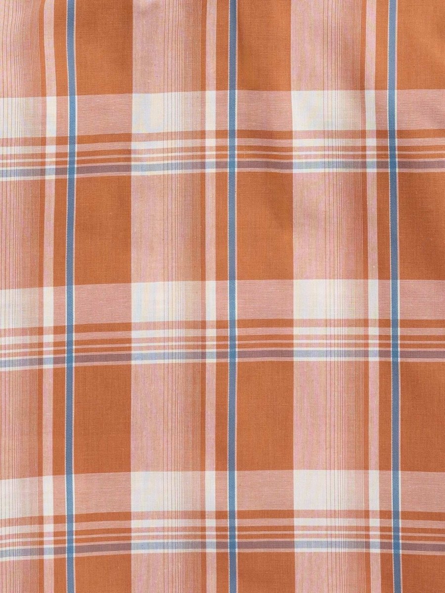 Boy's Ely Cattleman Long Sleeve Textured Plaid Western Snap Shirt- Navy & Rust - Ely Cattleman - Flyclothing LLC